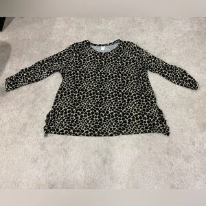 Terra & Sky Cheetah Print Blouse